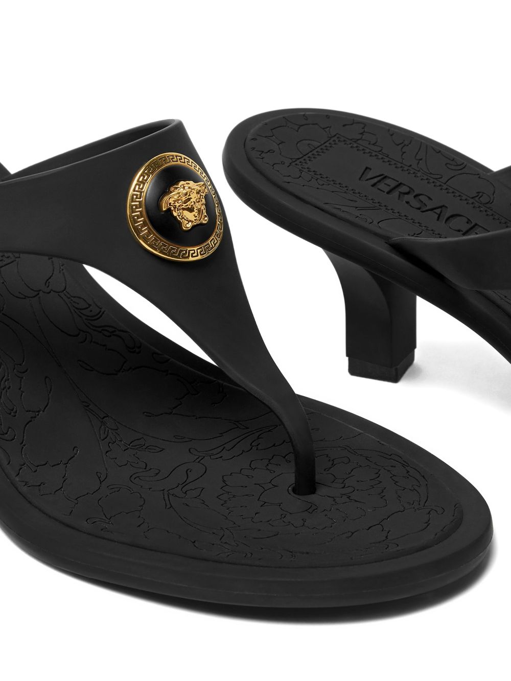 Versace Alia Rubber Thong Sandals