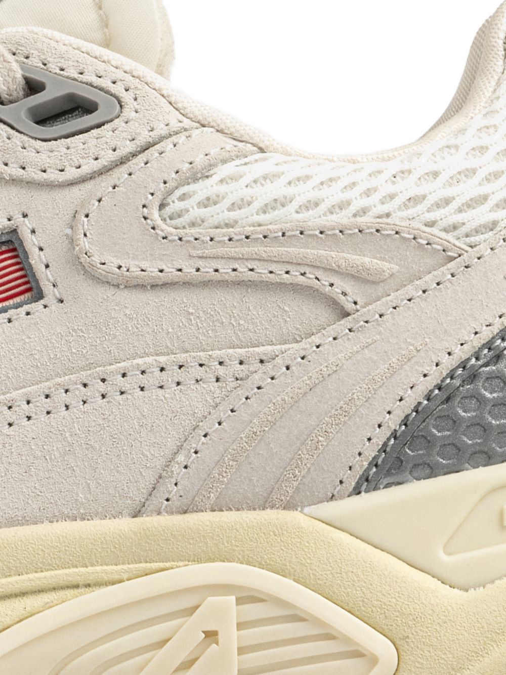 Autry HYPERWAY SNEAKERS IN WHITE AND SILVER MESH AND SUEDE