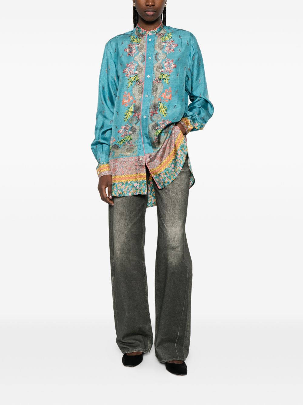 Pierre Louis Mascia Printed silk shirt