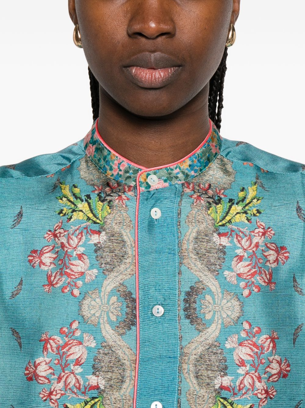 Pierre Louis Mascia Printed silk shirt