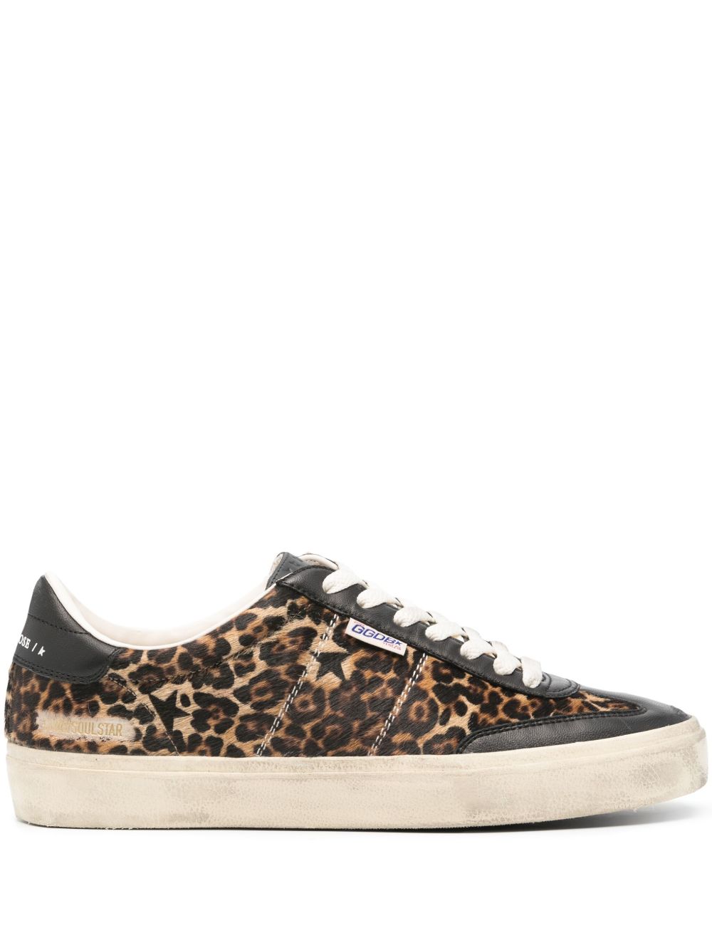 Golden Goose Soul Star in leopard-print pony skin Sneakers