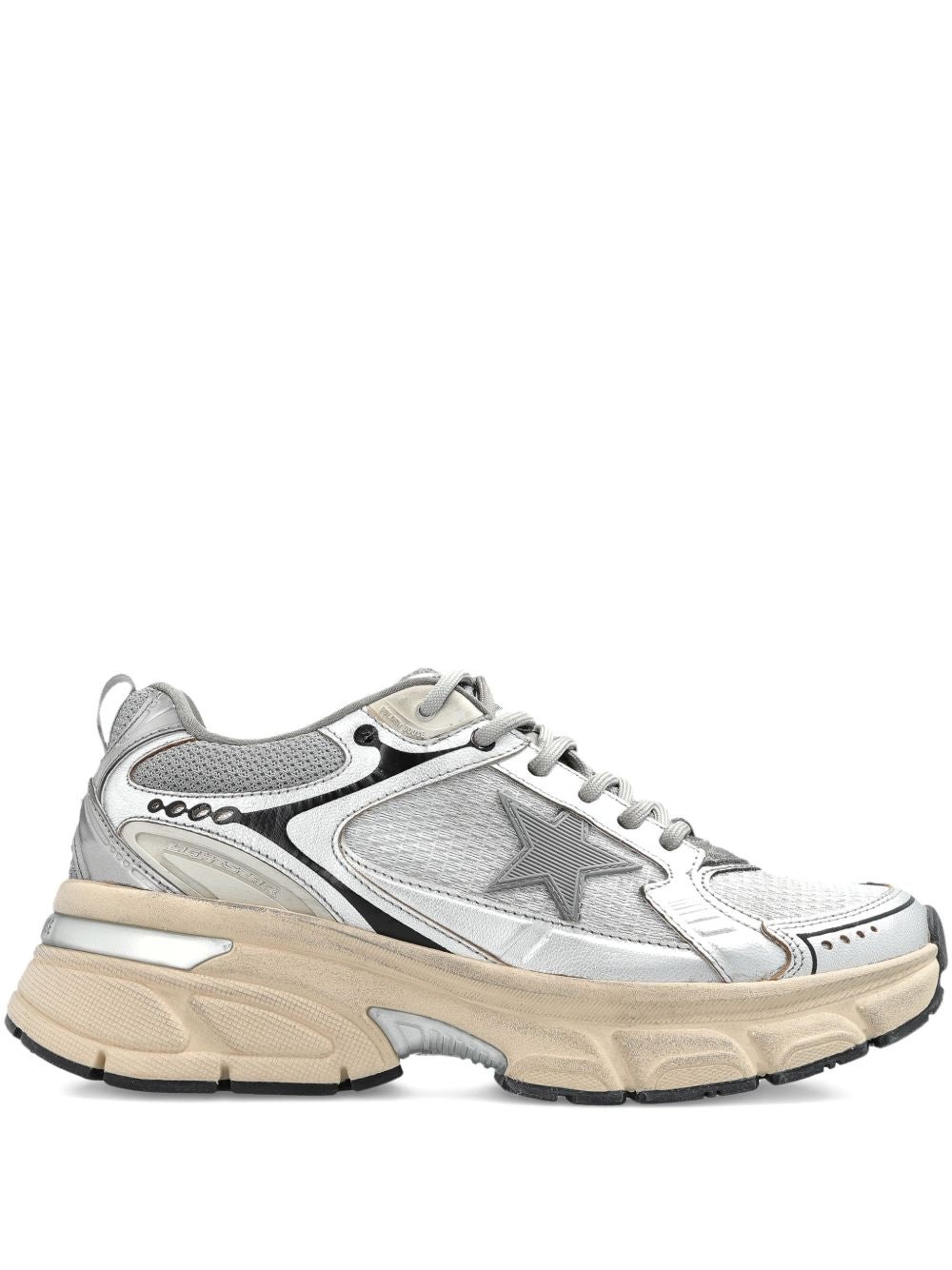 Golden Goose Lightstar Men's in grey mesh Sneakers