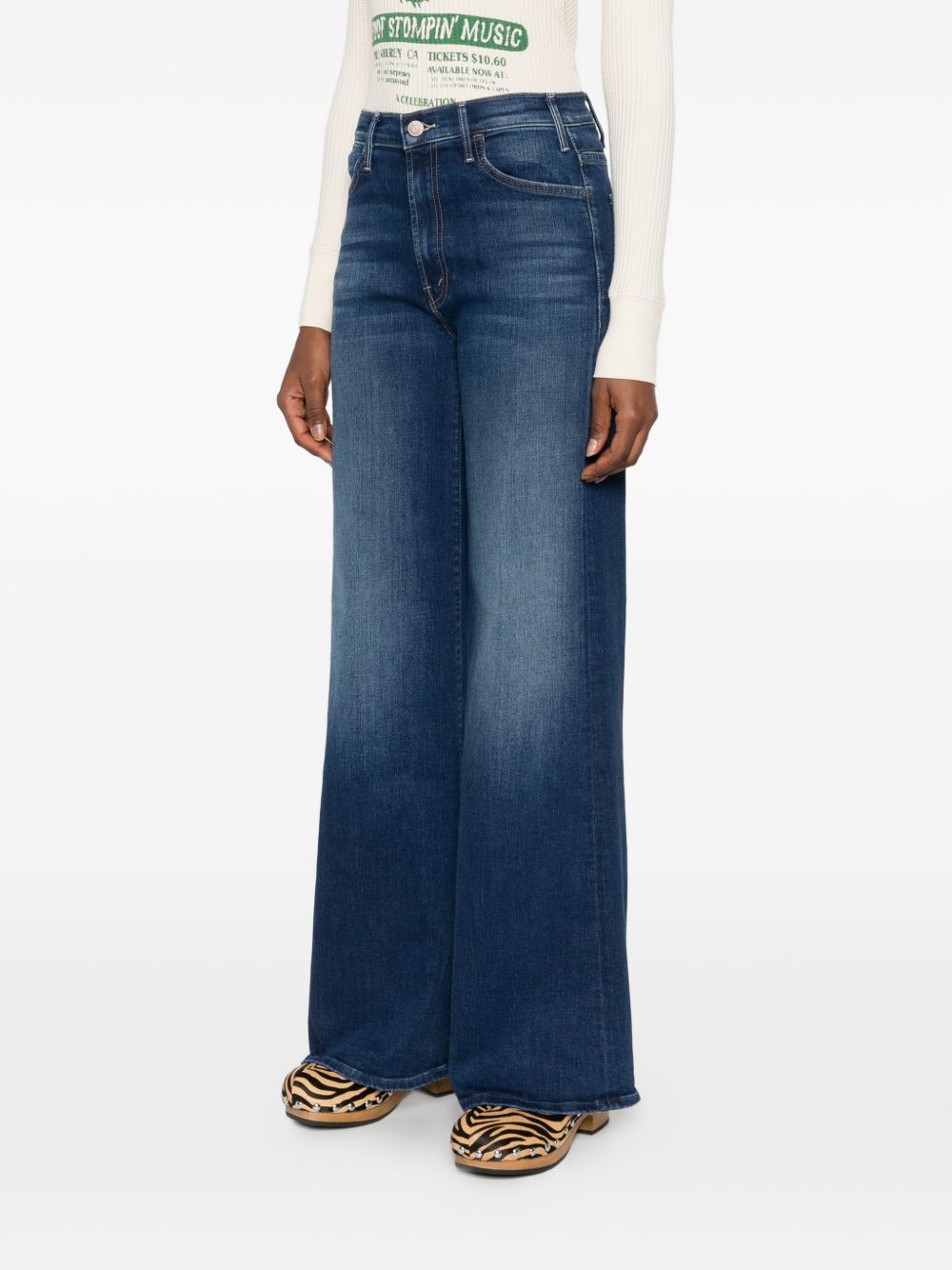 Mother The Hustler Roller Sneak denim jeans