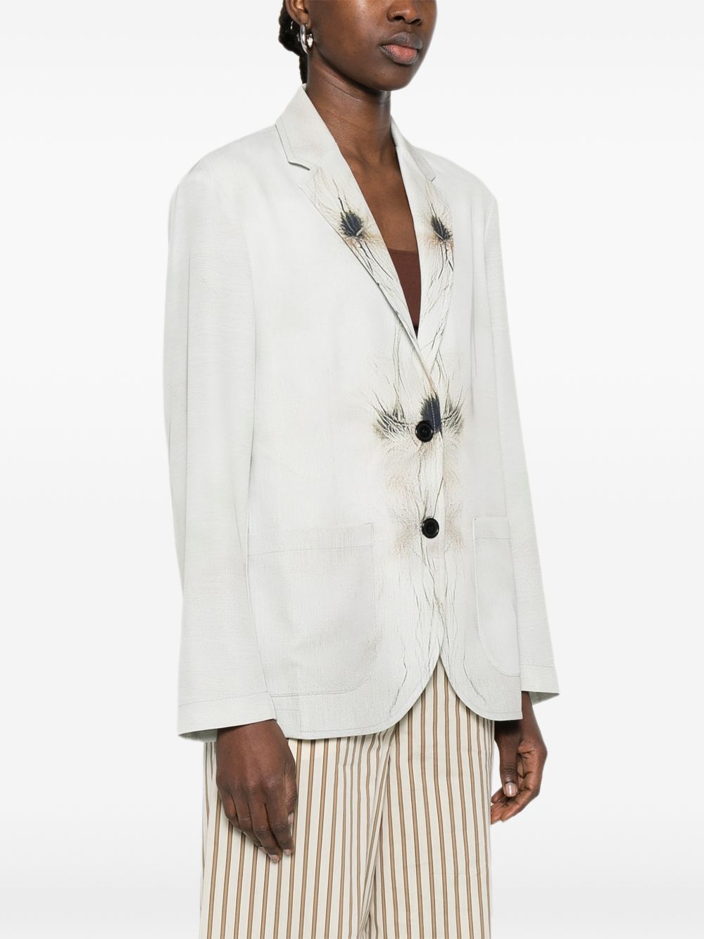 Sissiottostyle Printed single-breasted blazer jacket