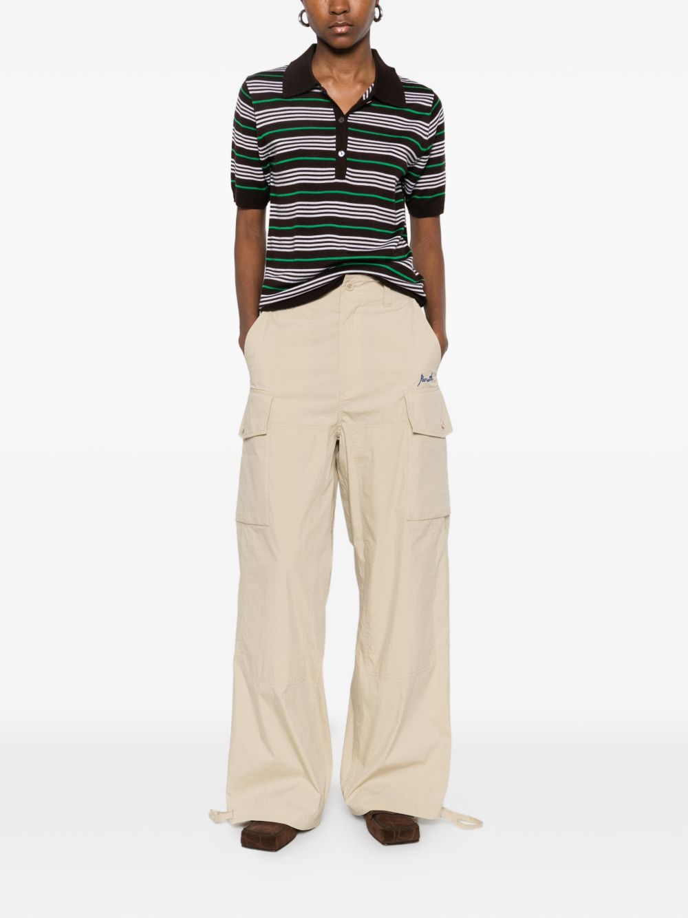 P.A.R.O.S.H. Nylon and cotton trousers