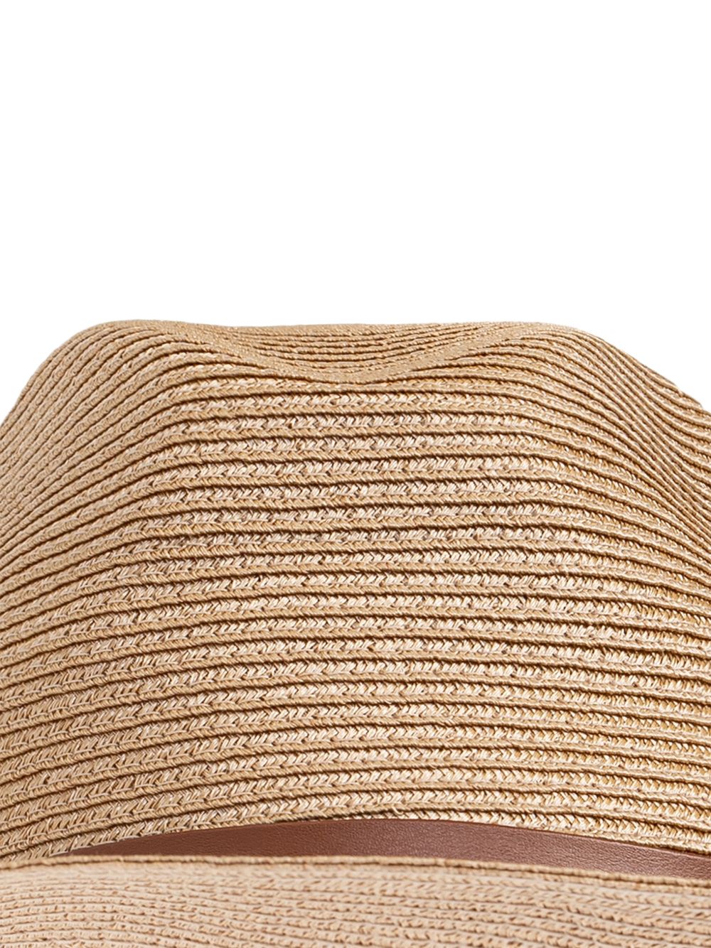 Emporio Armani Woven Raffia Fedora Hat