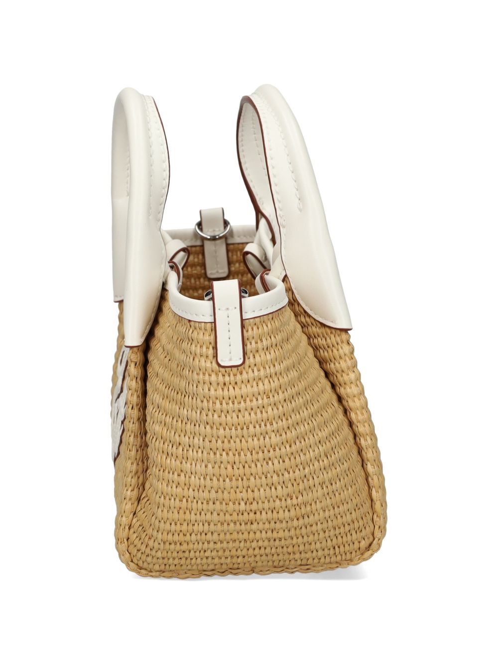 Emporio Armani Woven Straw Small Shopper Bag