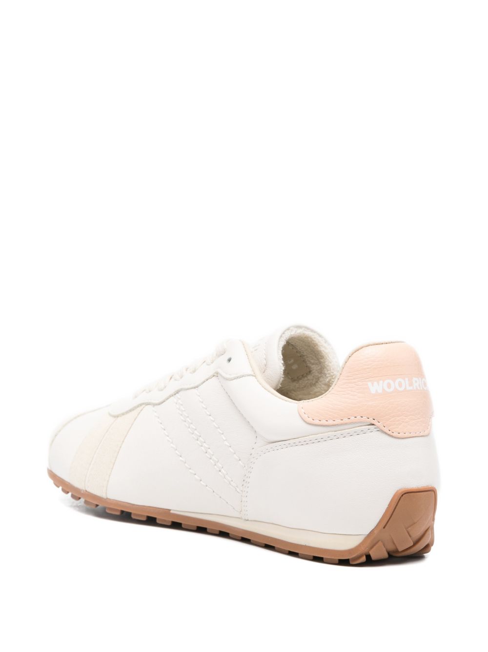 Woolrich Flat Sneakers in Calfskin with Side Bands