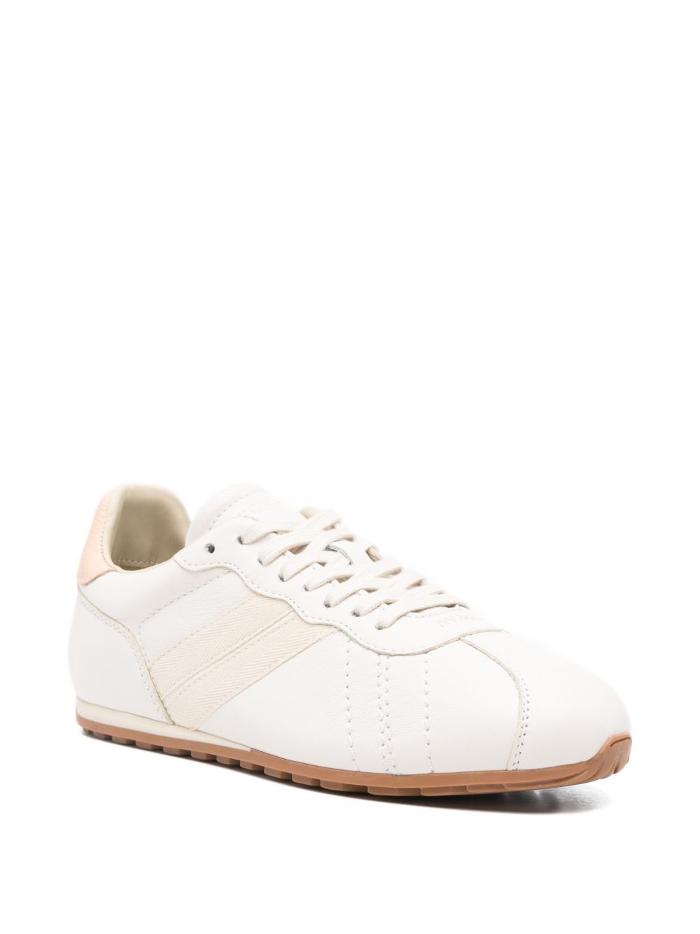 Woolrich Flat Sneakers in Calfskin with Side Bands
