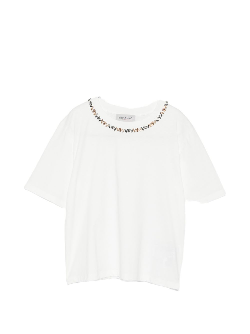 Ermanno Firenze Embroidered cotton t-shirt