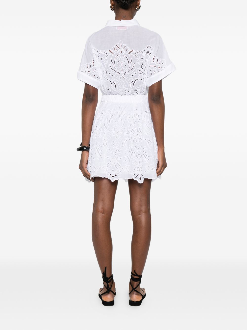 Ermanno Firenze Embroidered cotton shirtdress
