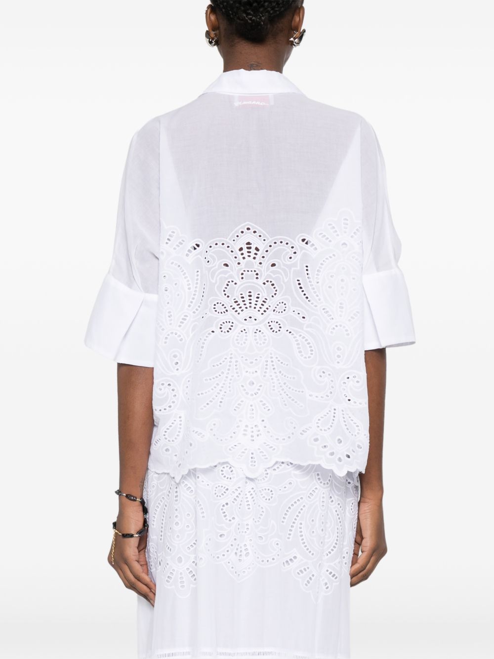 Ermanno Firenze Embroidered cotton shirt