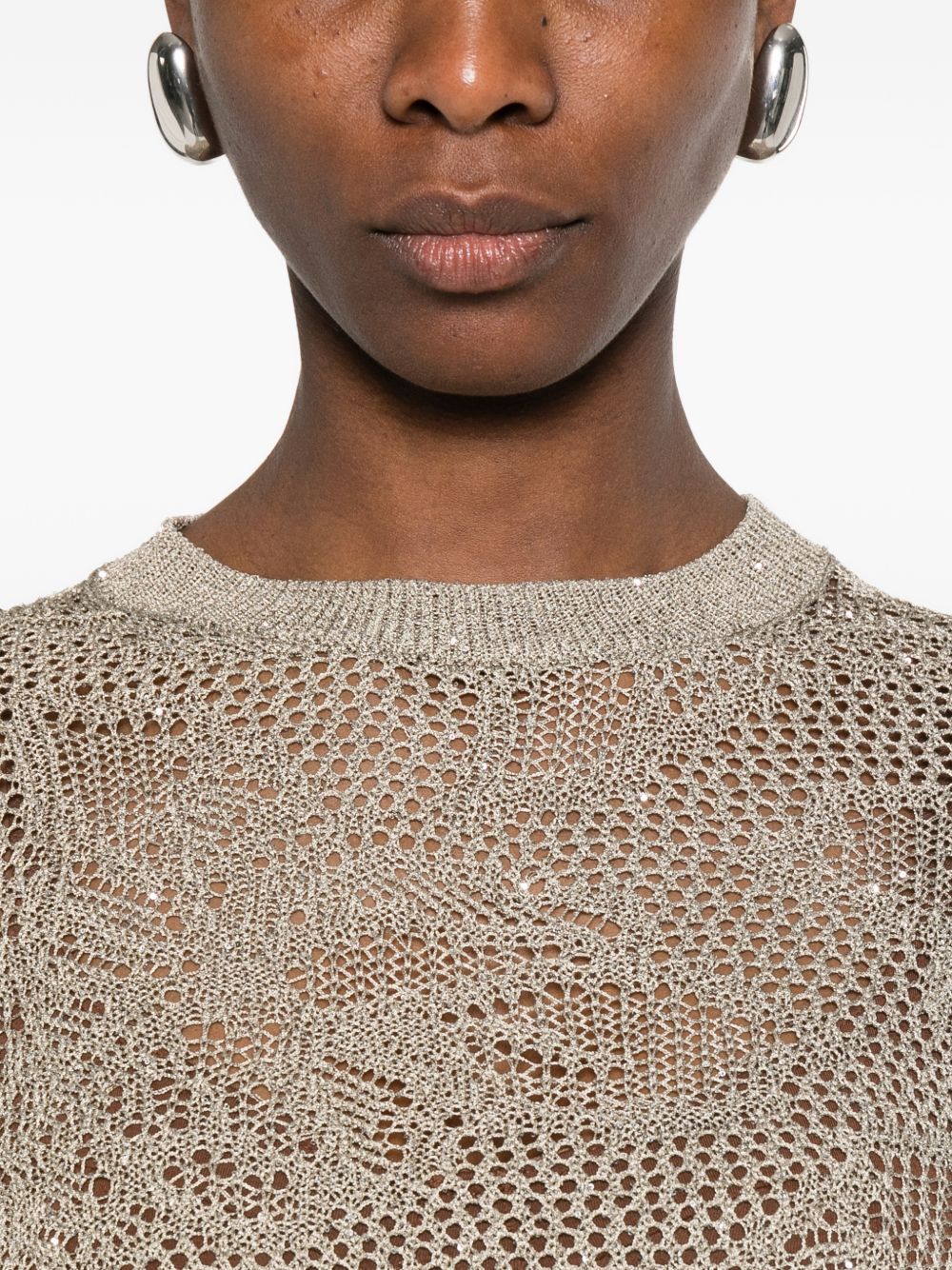 Fabiana Filippi Openwork t-shirt