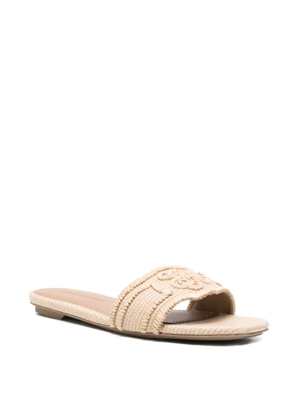 EMPORIO ARMANI EXCLUSIVE Woven raffia sandals