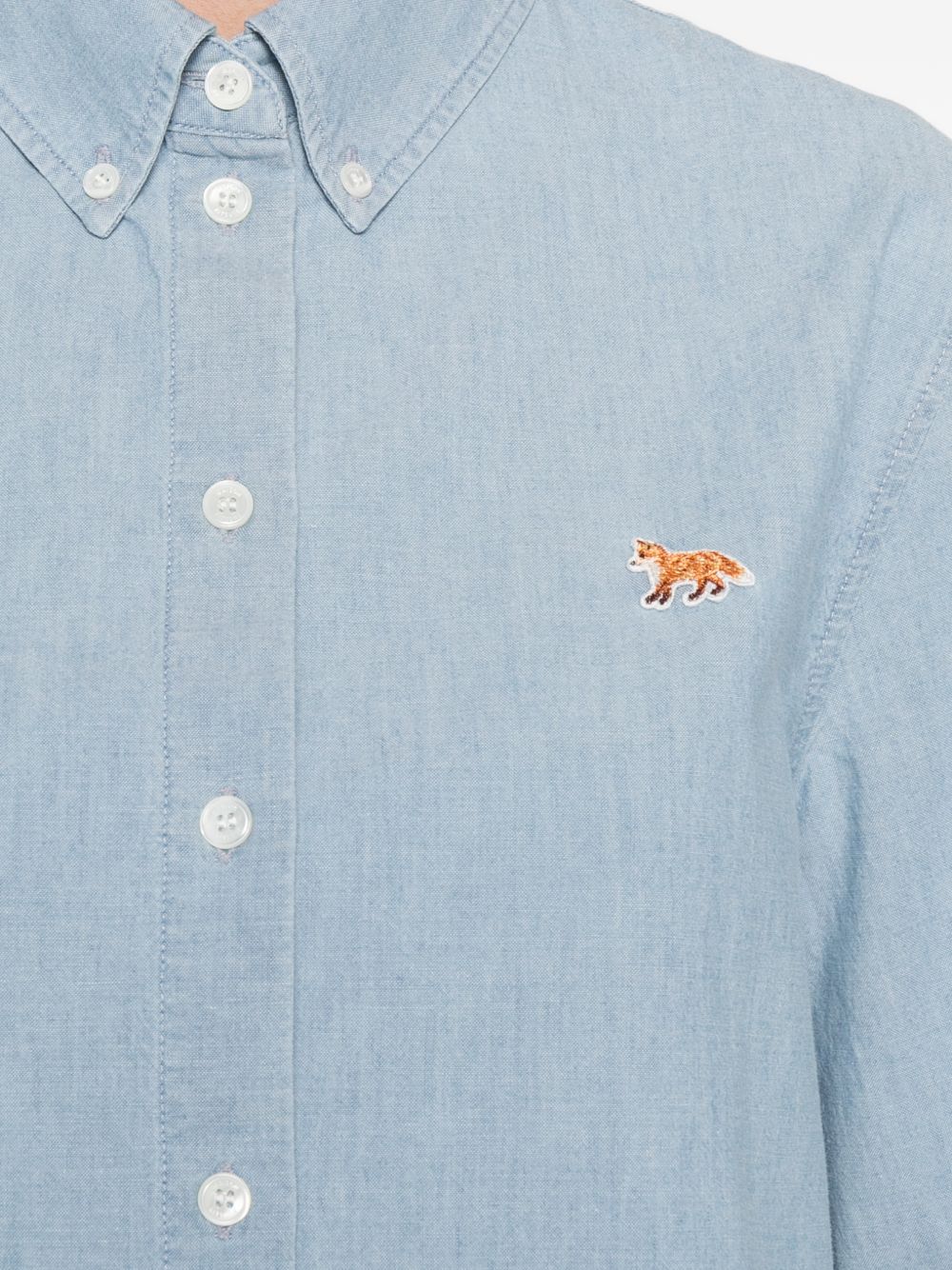 Maison Kitsuné Maison KitsunÃ© Baby Fox cropped shirt