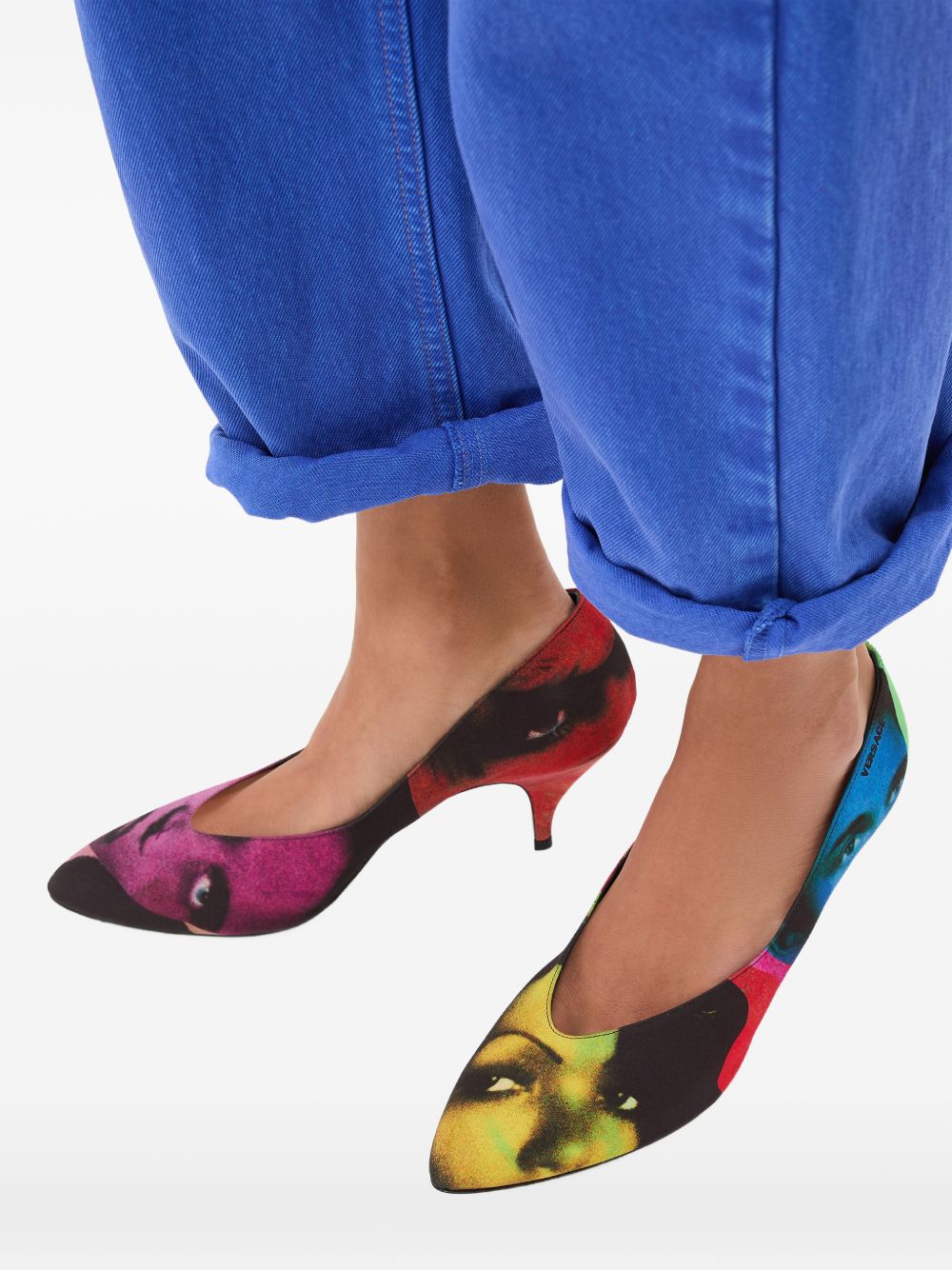 Versace Printed pumps