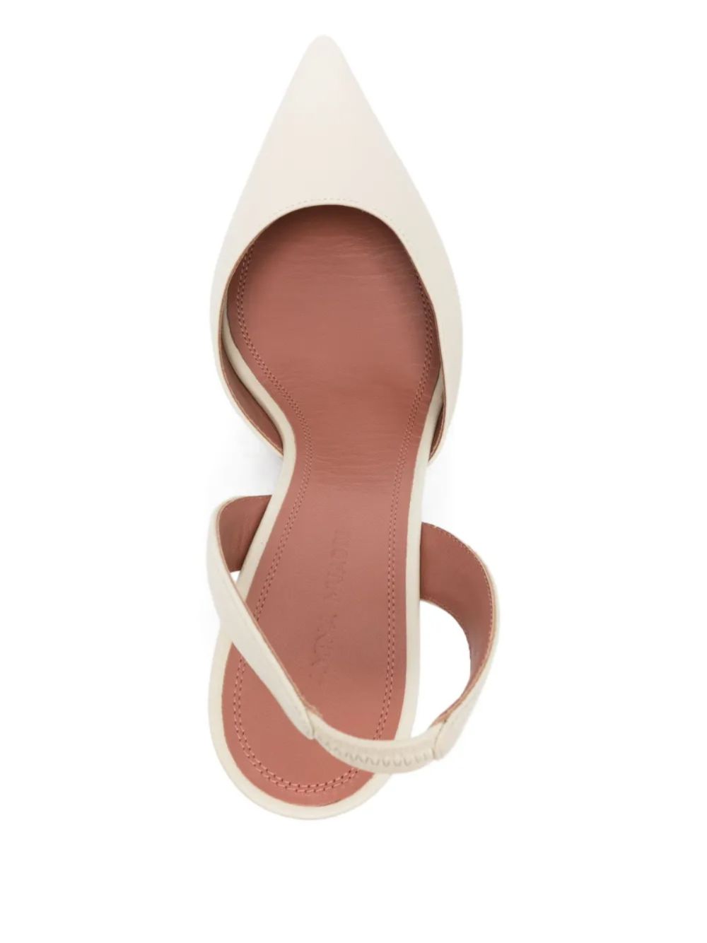 Amina Muaddi With Heel White