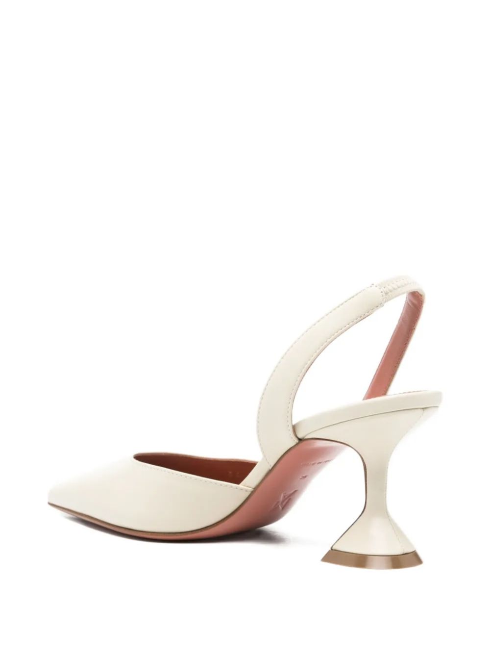 Amina Muaddi With Heel White