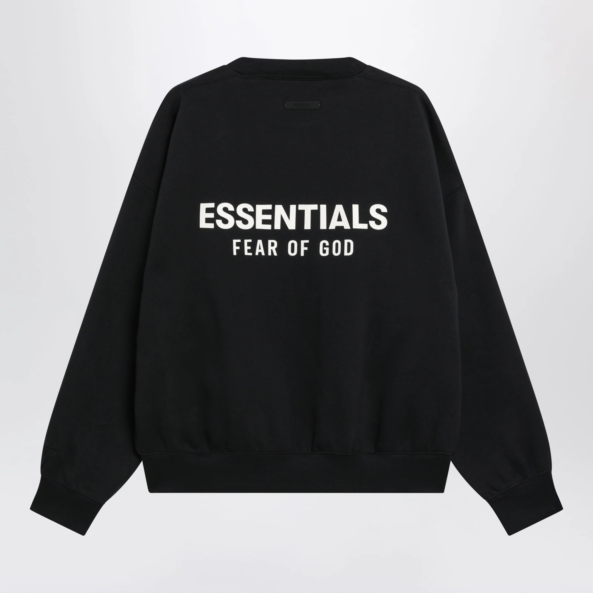 Fear of God Essentials Black cotton fleece crewneck sweatshirt
