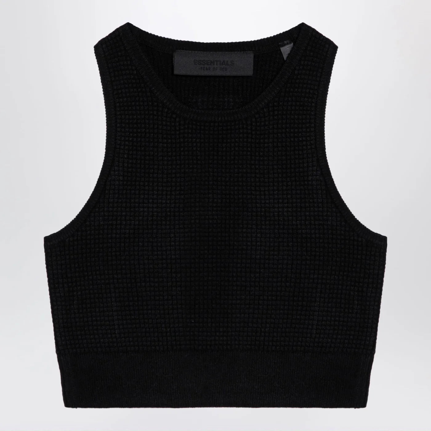 Fear of God Essentials Sporty black honeycomb tank top
