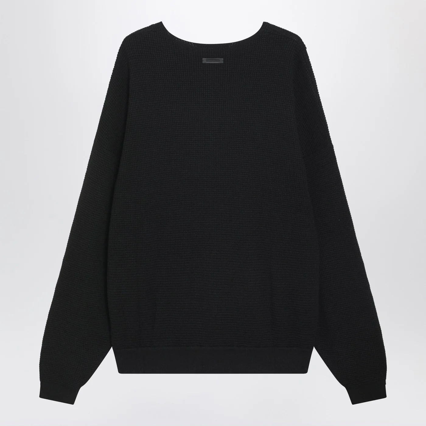Fear of God Essentials Black waffle-knit sweatshirt
