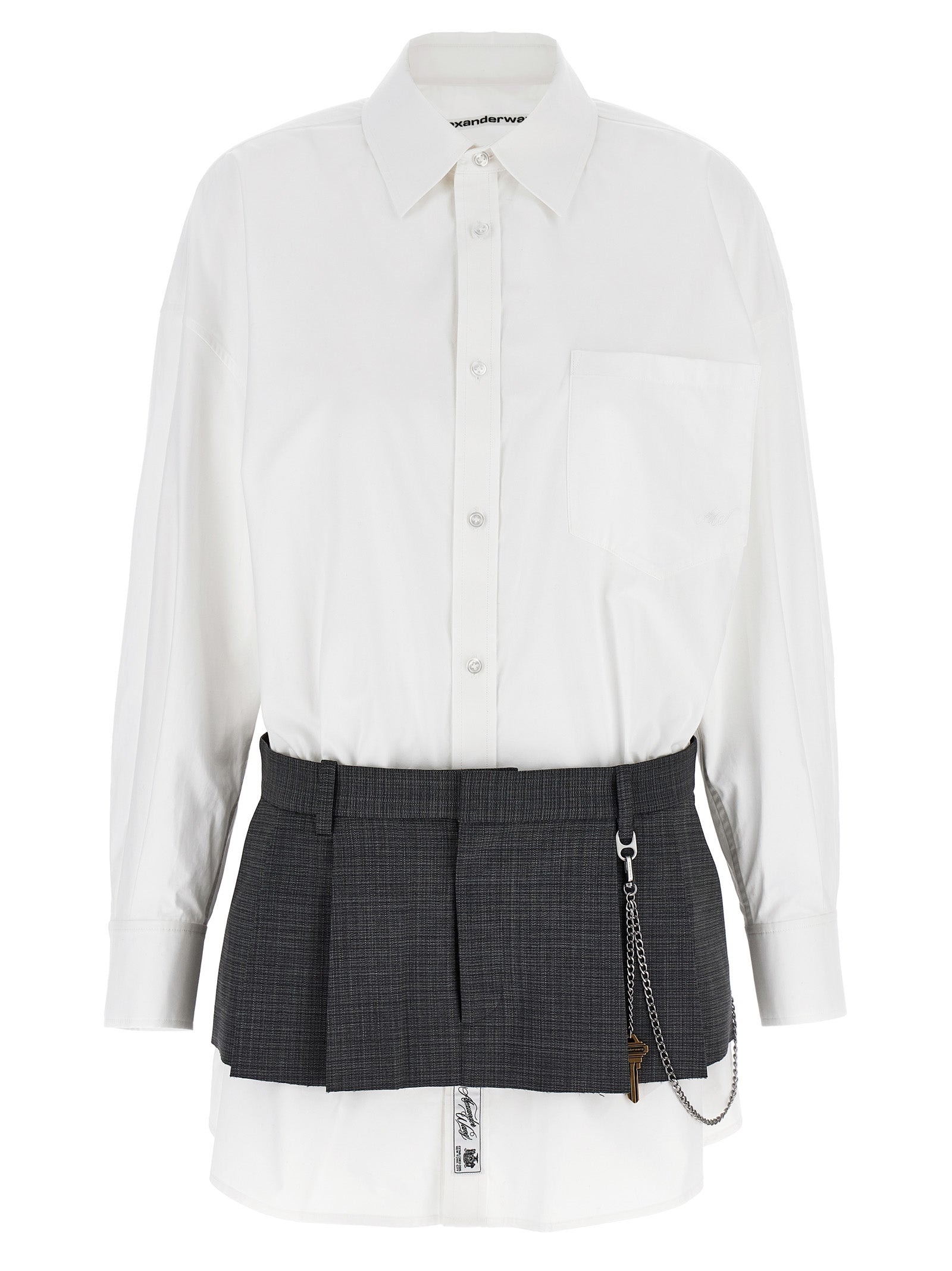 Alexander Wang Pre-styled Shirt Dress W Chain Dress