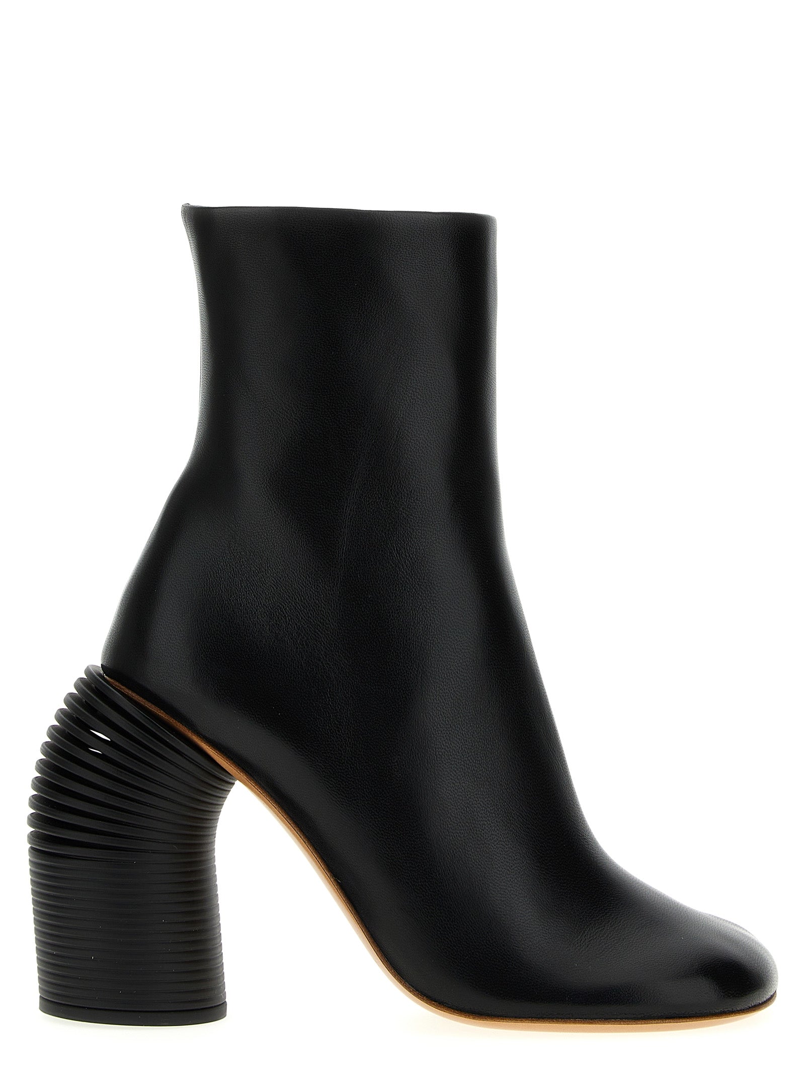 Off White Tonal Spring Ankle Boots