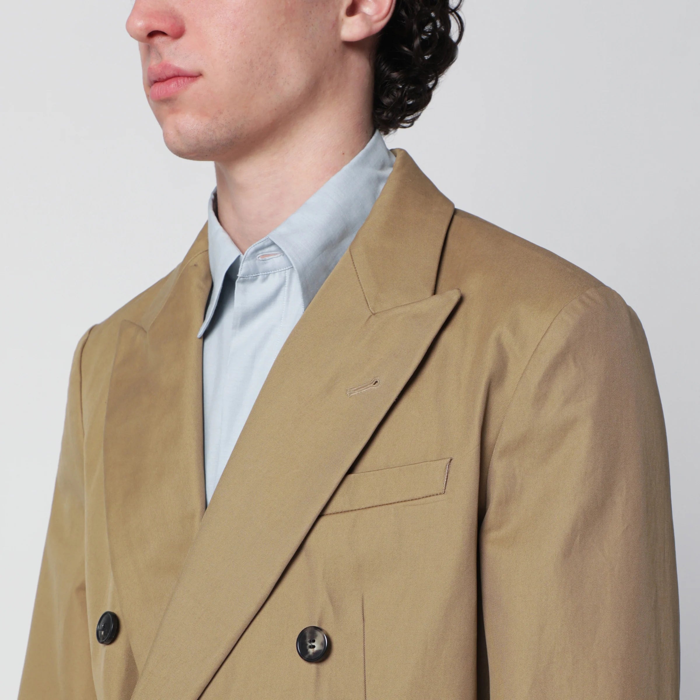 Dries Van Noten Camel double-breasted jacket