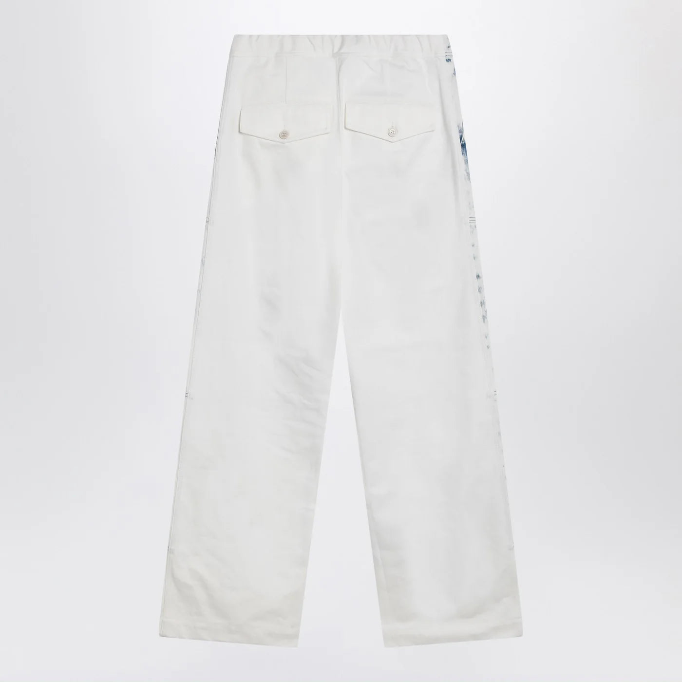 Dries Van Noten Light blue jeans with drawstring