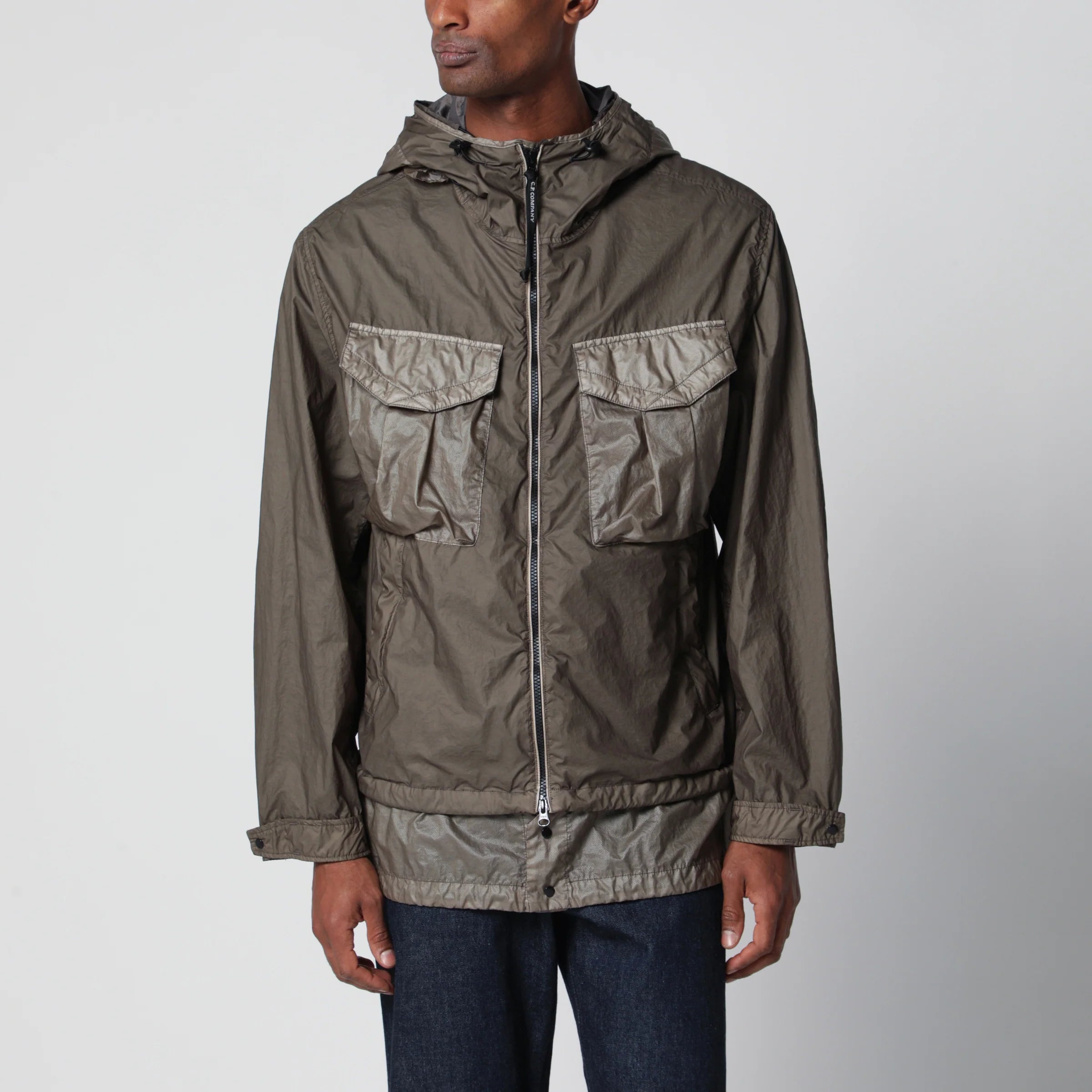 C.P. Company Lead grey Bi-TM nylon Goggle jacket