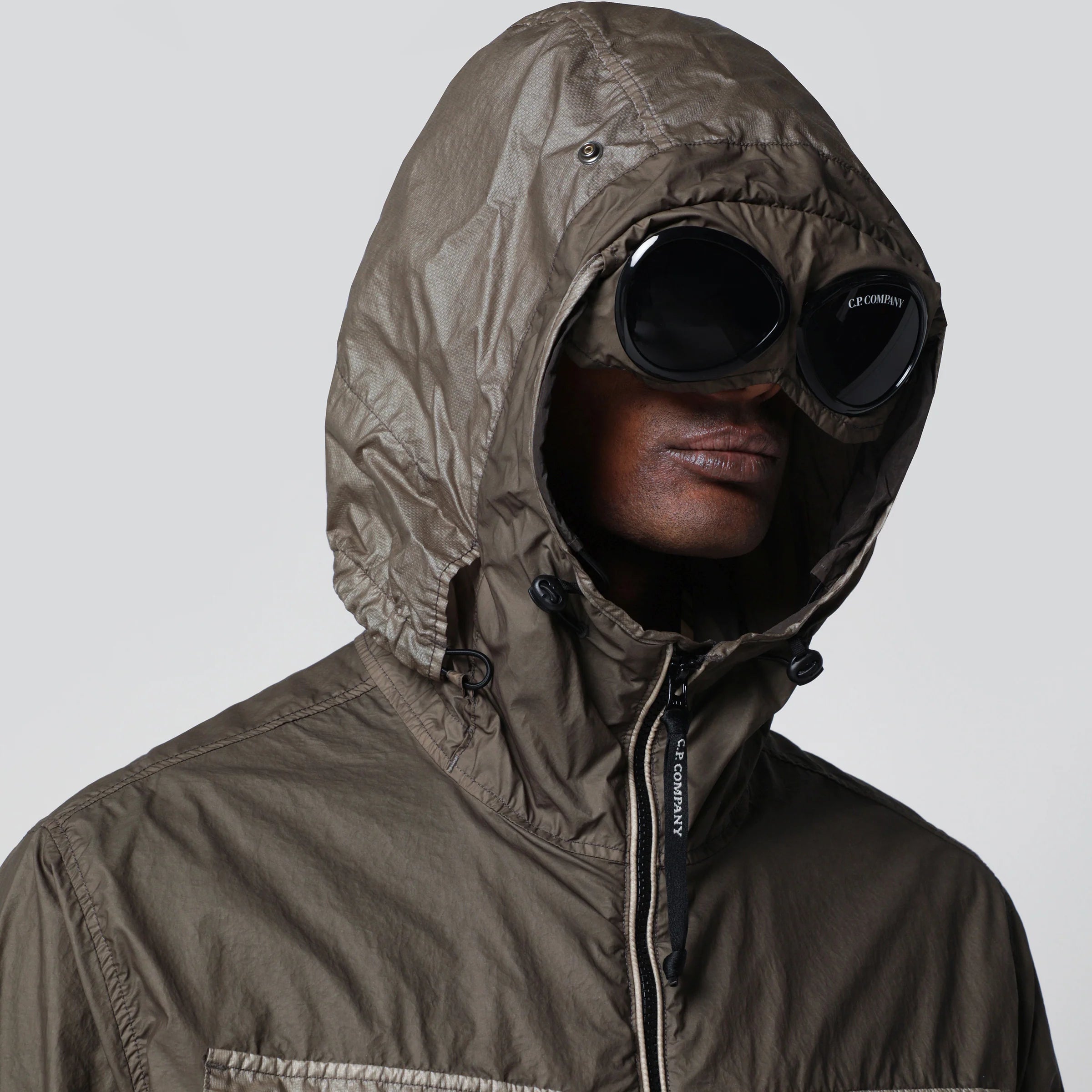 C.P. Company Lead grey Bi-TM nylon Goggle jacket