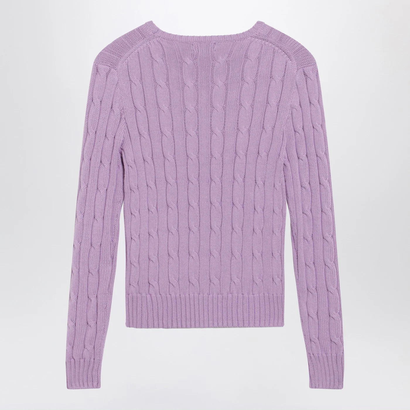 Polo Ralph Lauren Lilac cotton cable-knit sweater