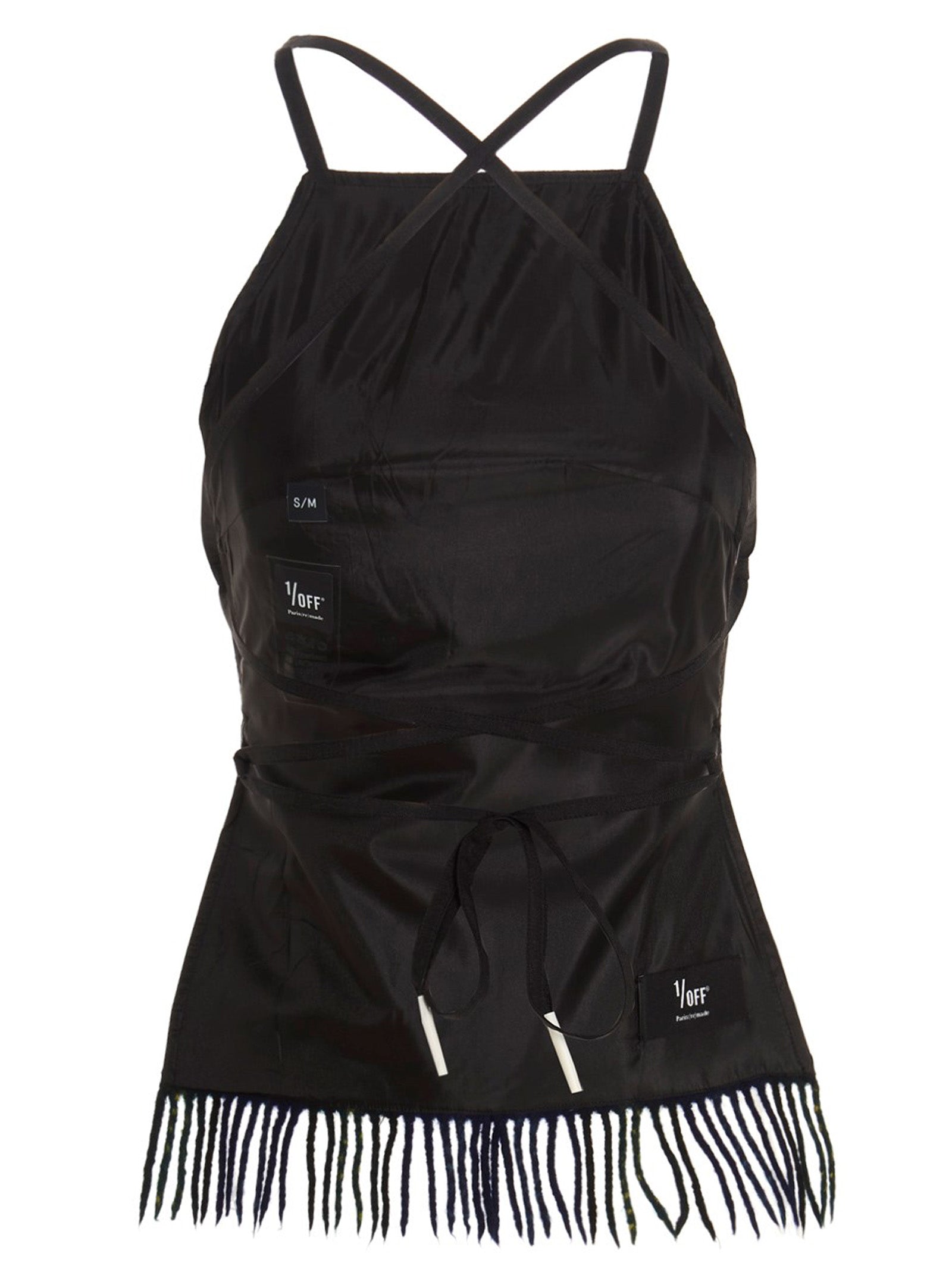 1/Off Checked Scarf Top