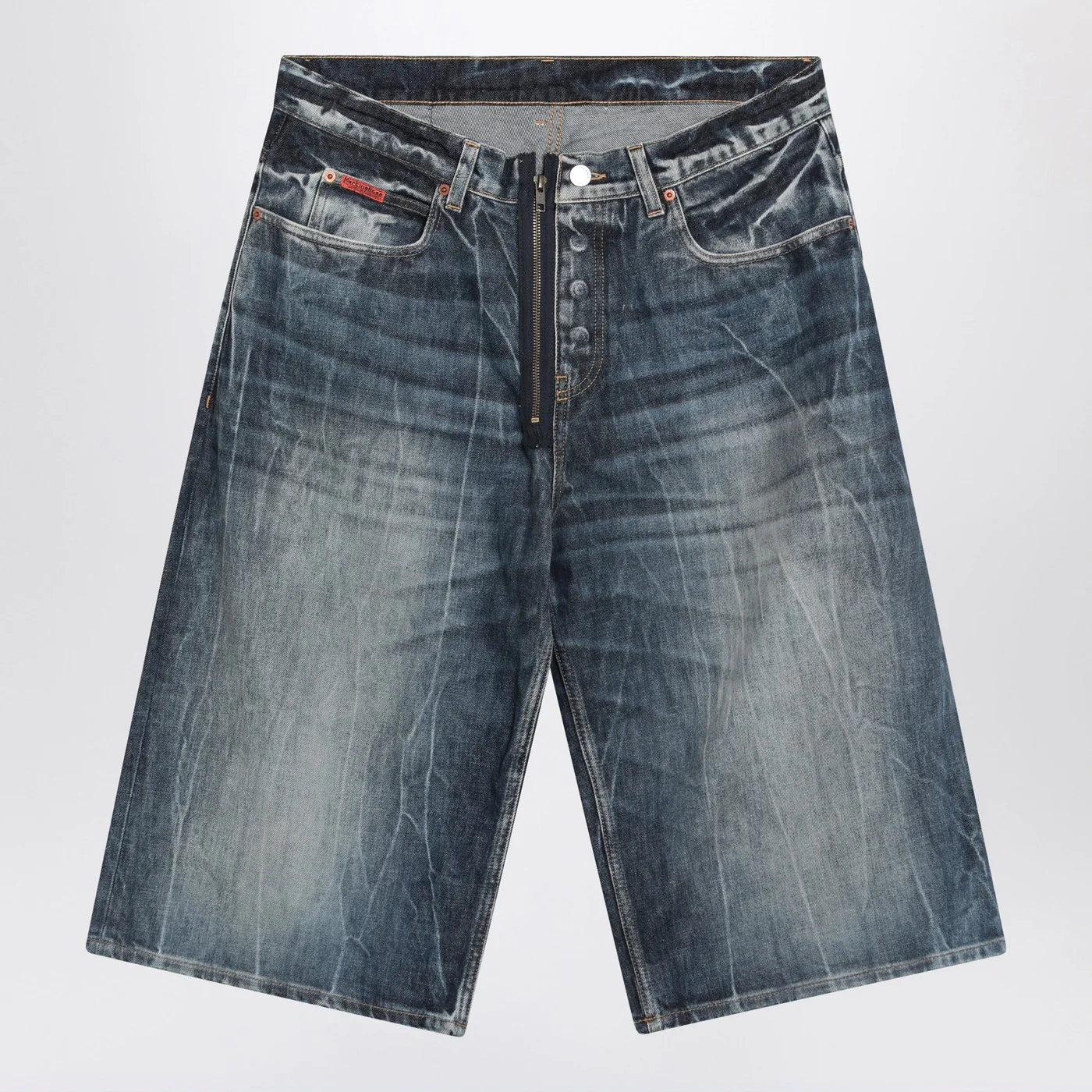 Martine Rose Bermuda in denim Blu Acid