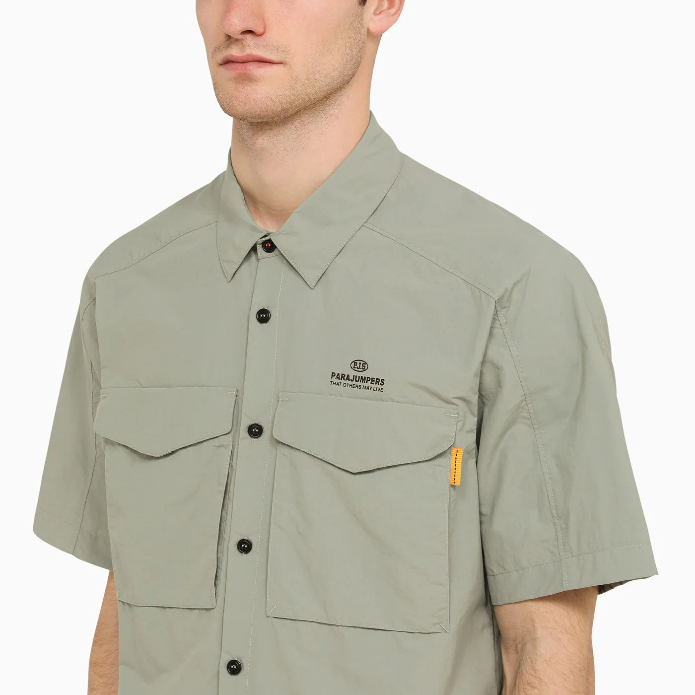 Parajumpers Shadow grey Pete shirt in nylon and cotton