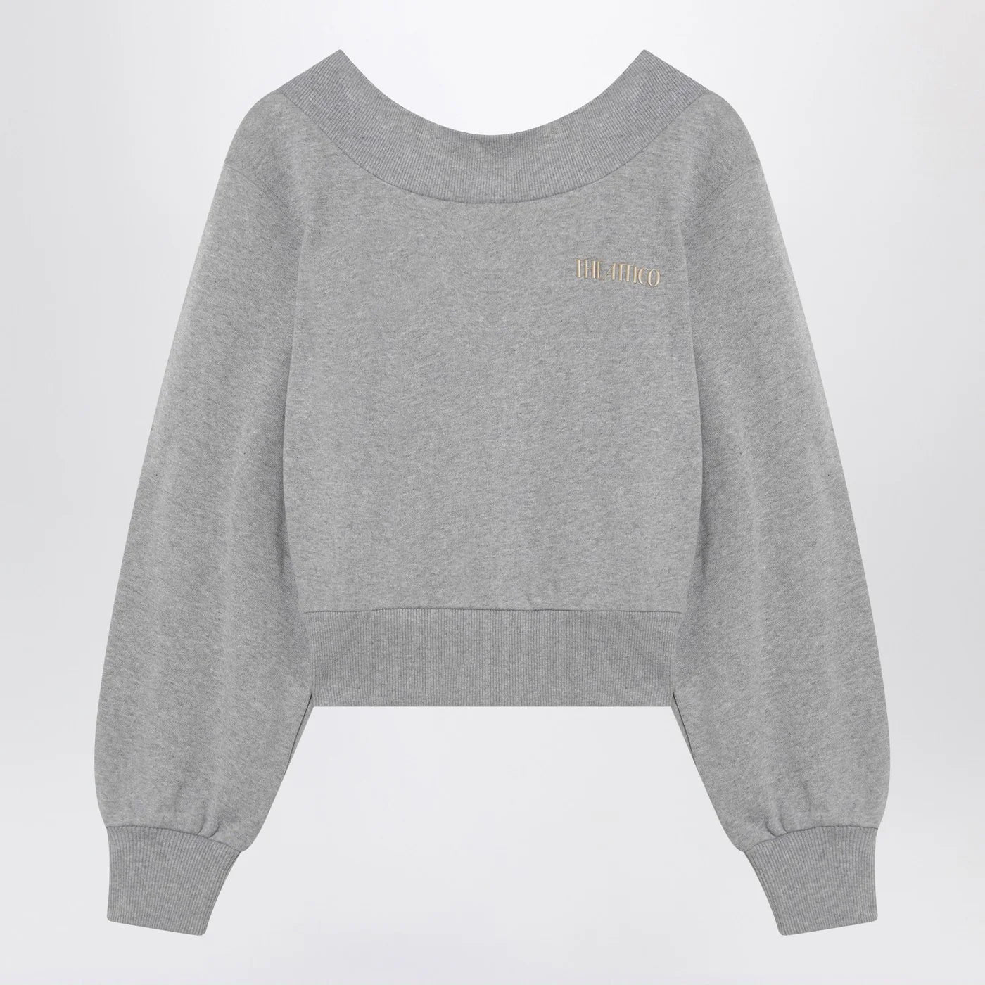 The Attico Gray mélange/beige sweatshirt with cut out