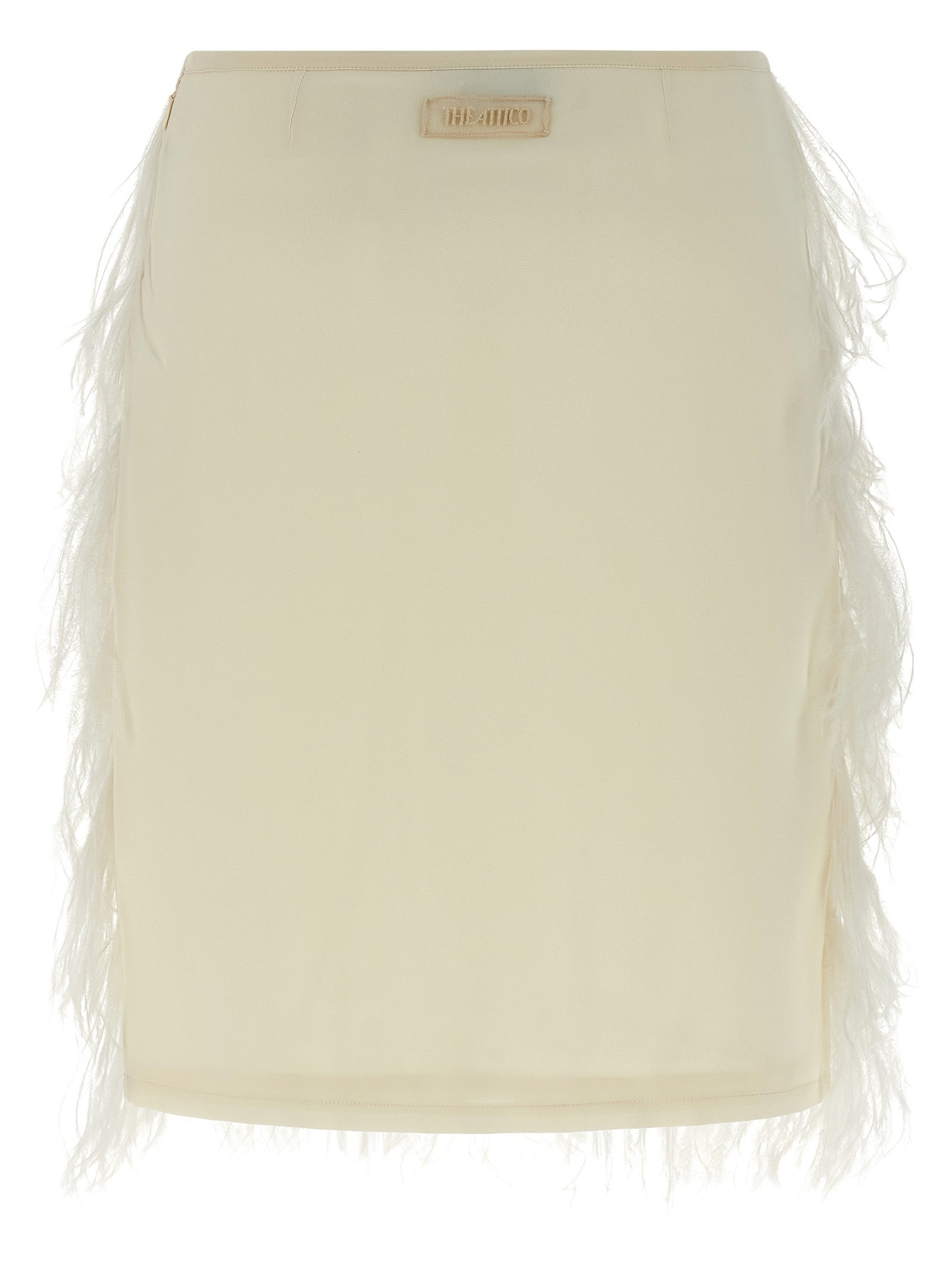 The Attico Ostrich Feather Skirt