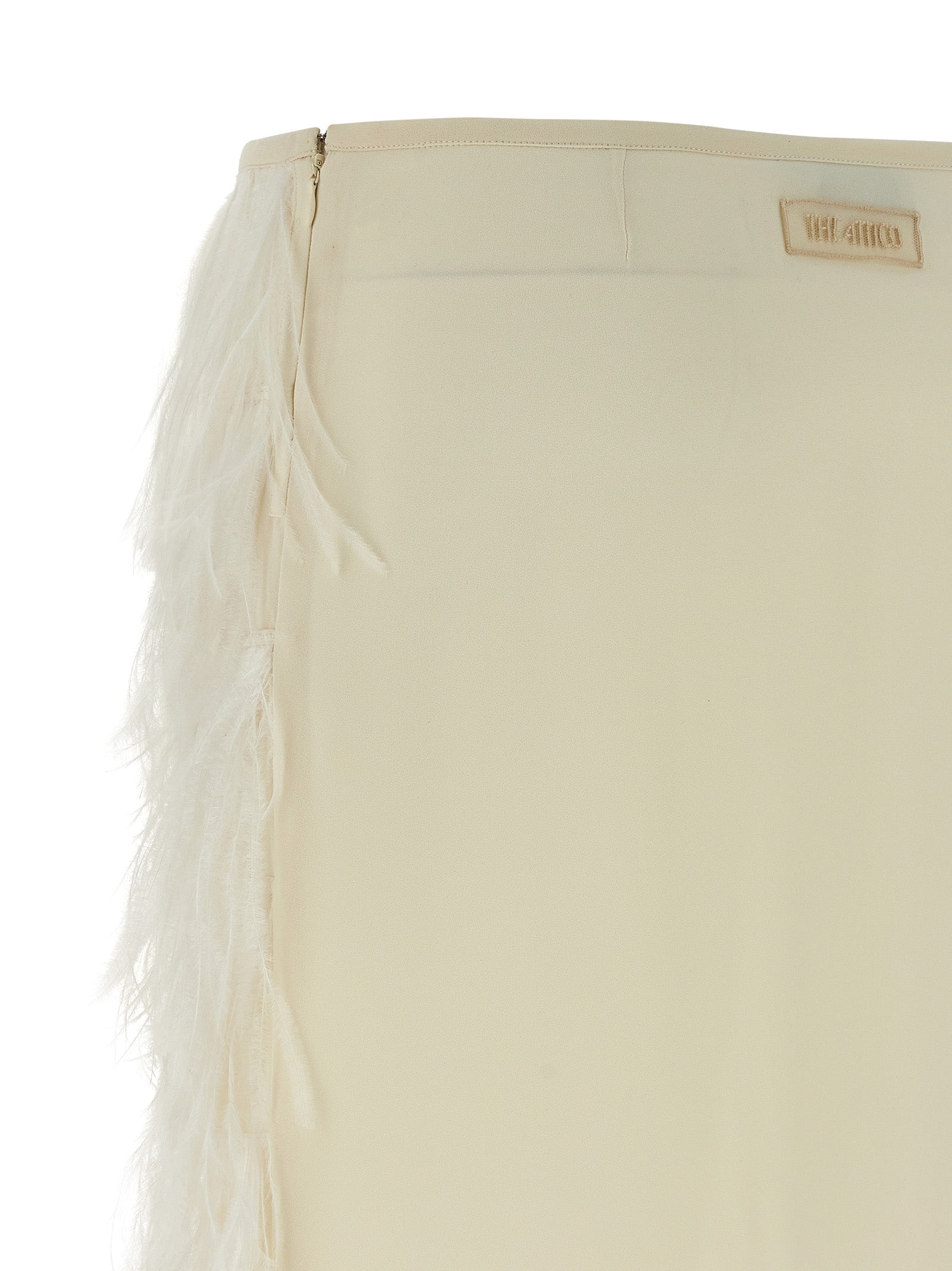 The Attico Ostrich Feather Skirt