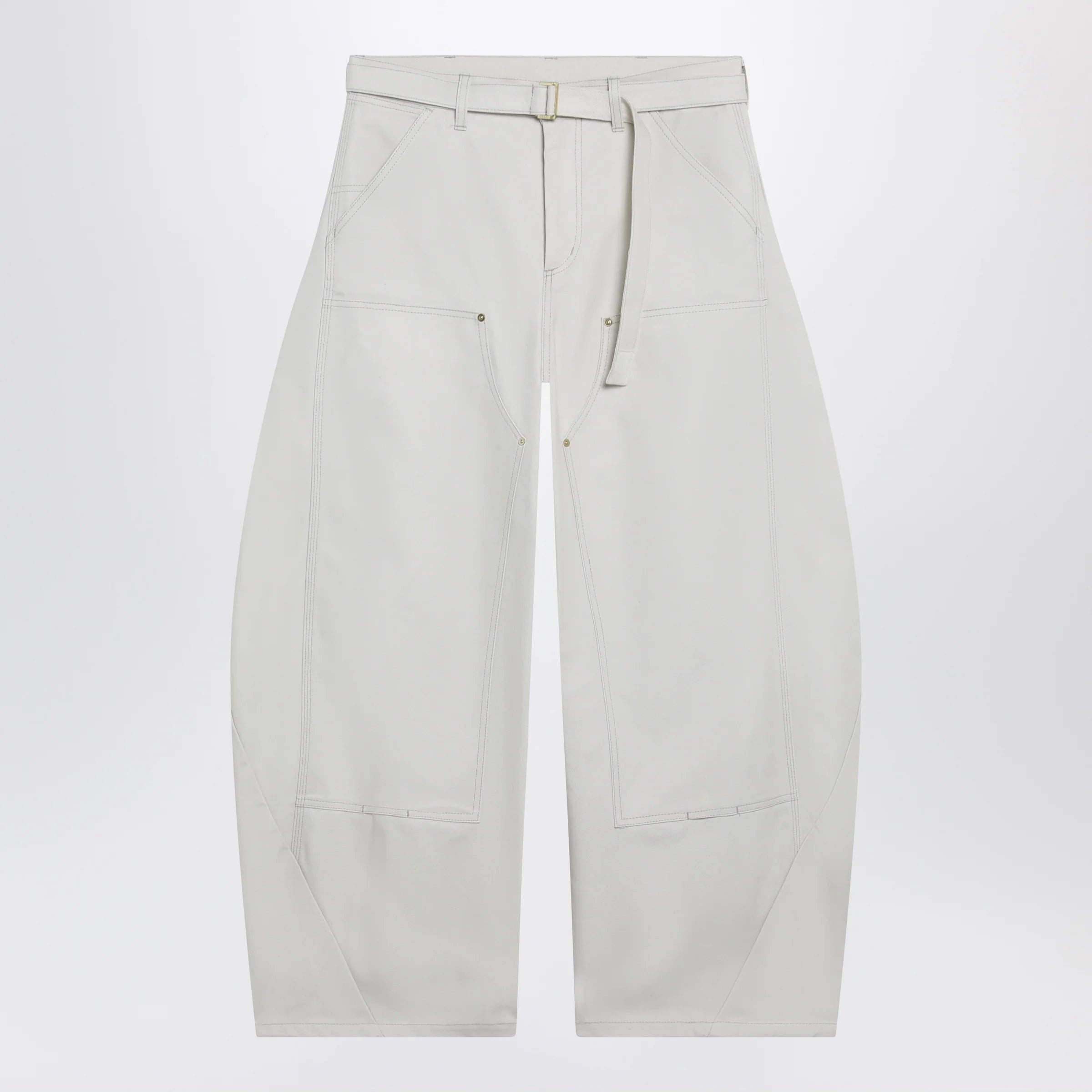 Sacai x Carhartt WIP Ivory rounded cargo pants in cotton