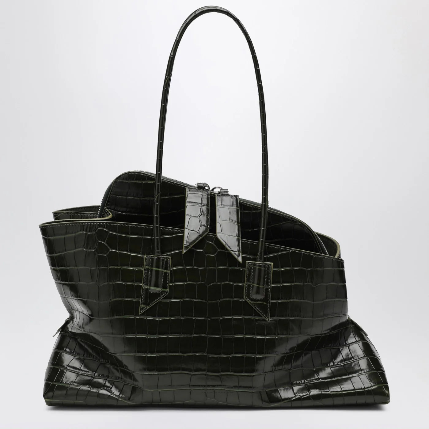 The Attico Dark green La Passeggiata medium bag