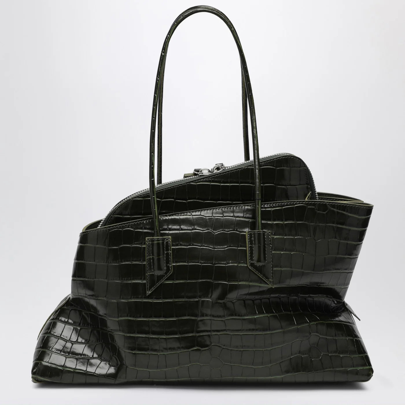 The Attico Dark green La Passeggiata medium bag