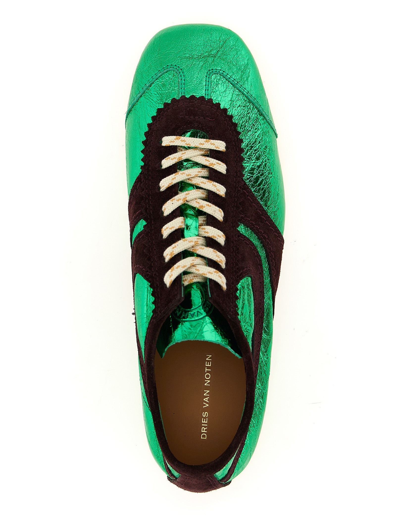 Dries Van Noten Laminated Leather Sneakers