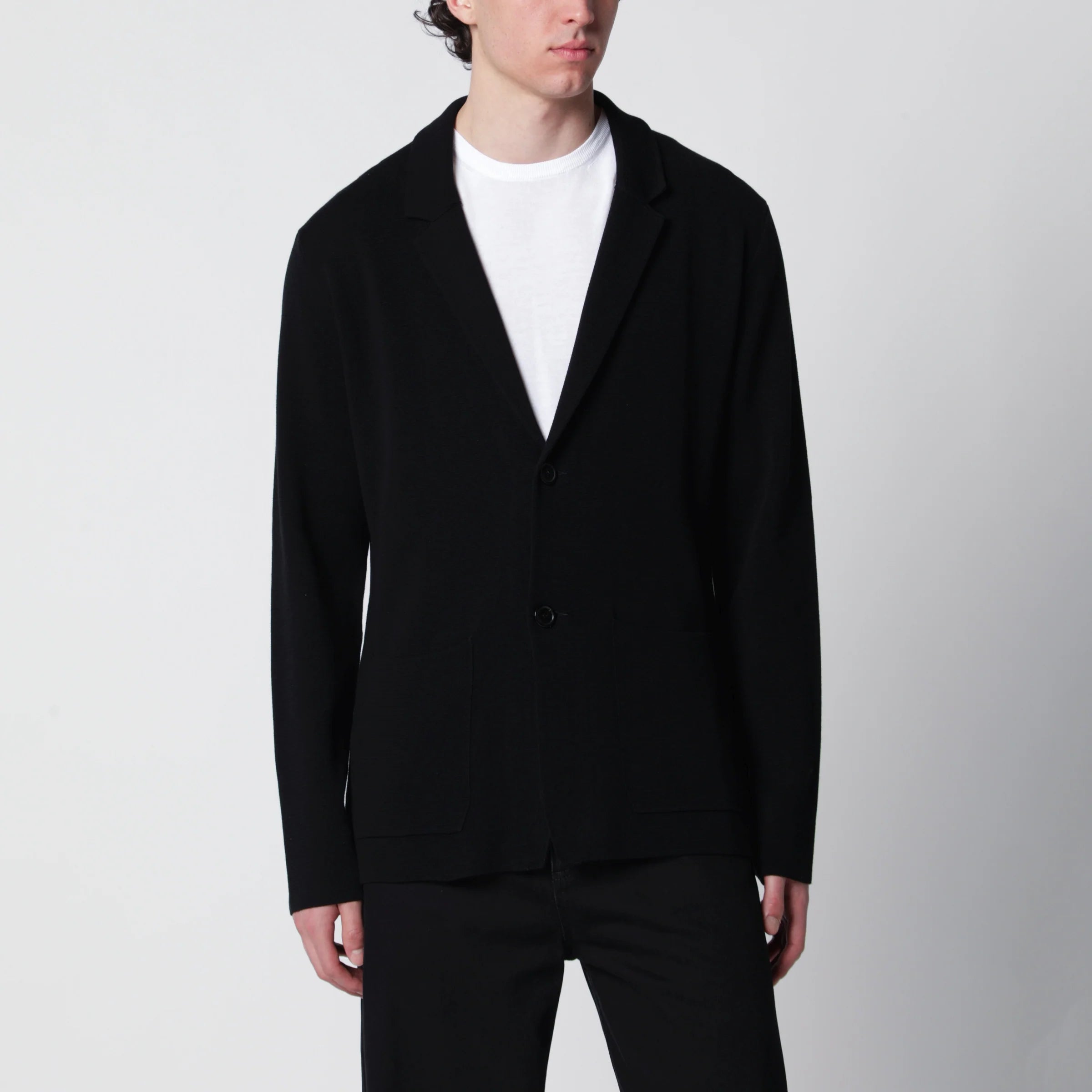 Roberto Collina Black cotton cardigan jacket