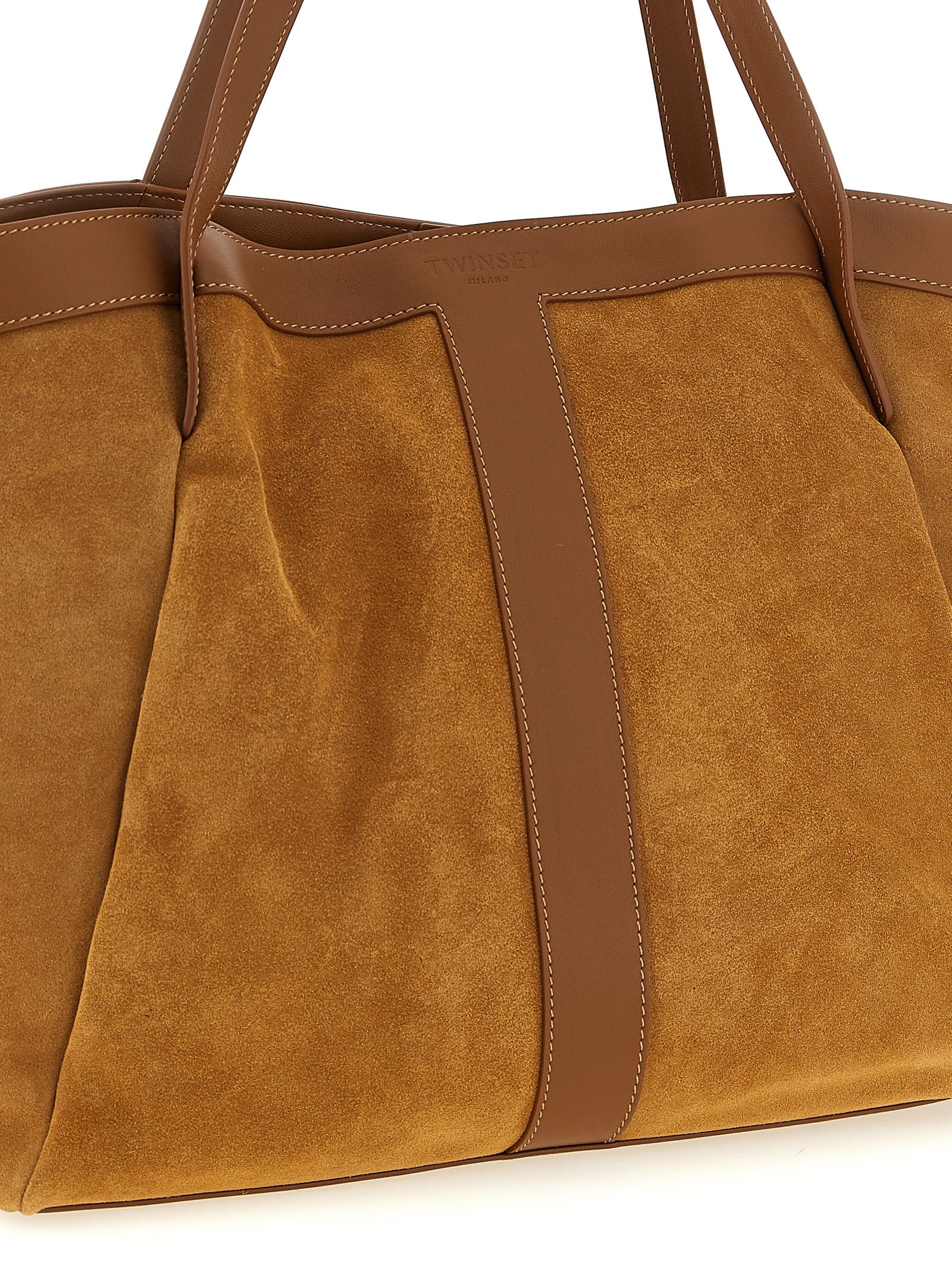 Twin Set Suede Shopping Bag