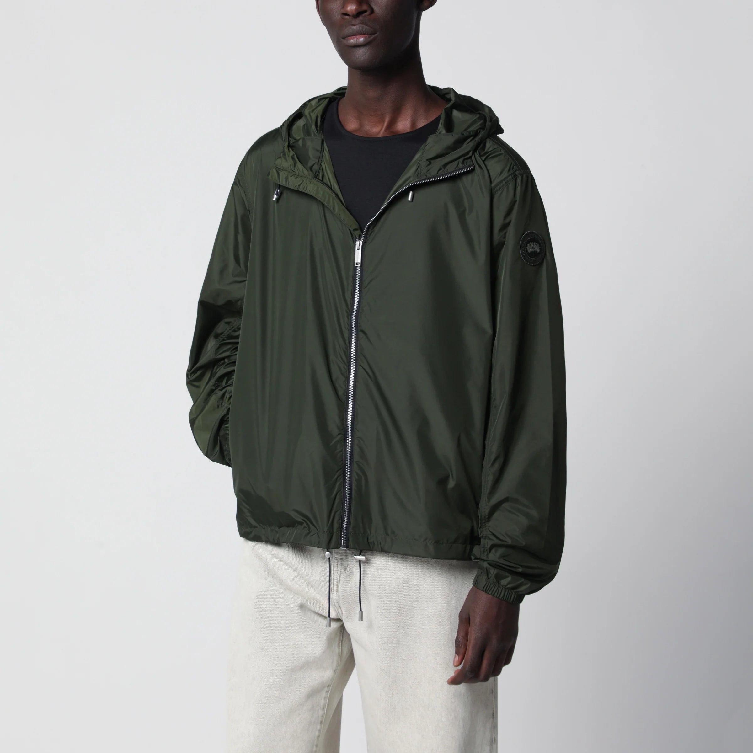 Canada Goose Drift khaki green hooded jacket