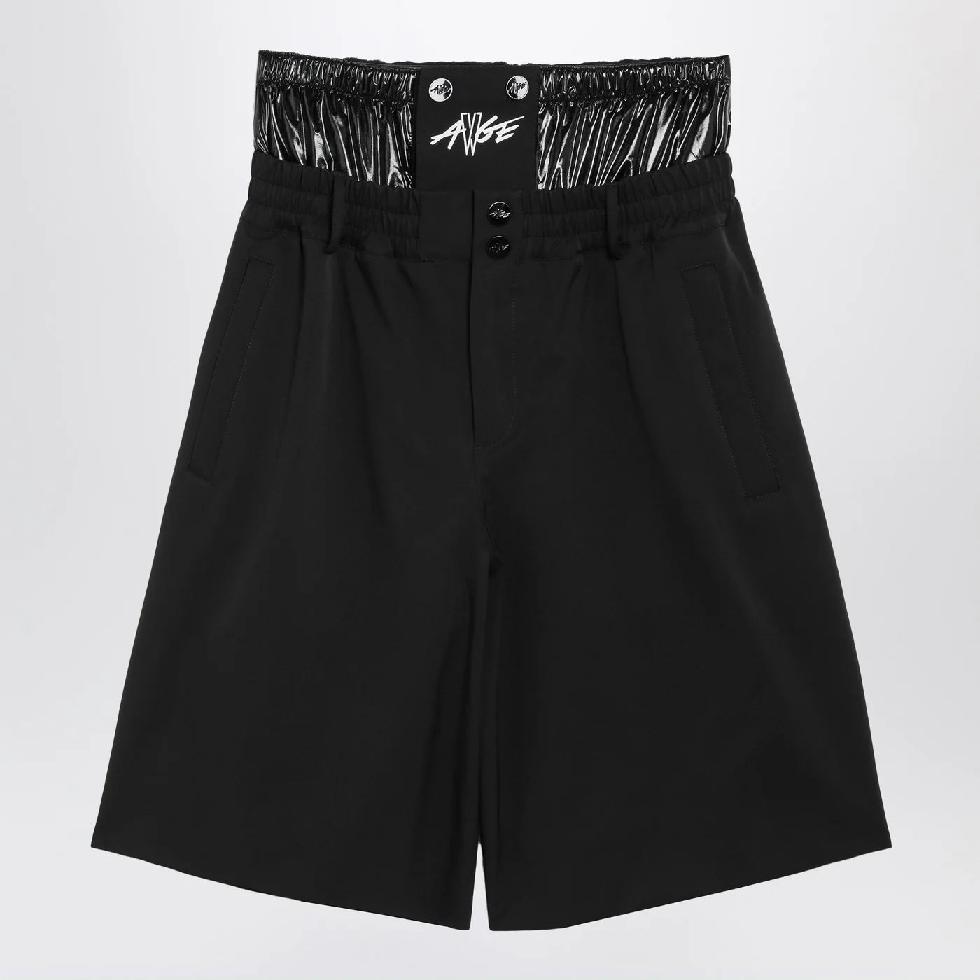 Moncler X A$AP Rocky Black nylon blend Bermuda shorts
