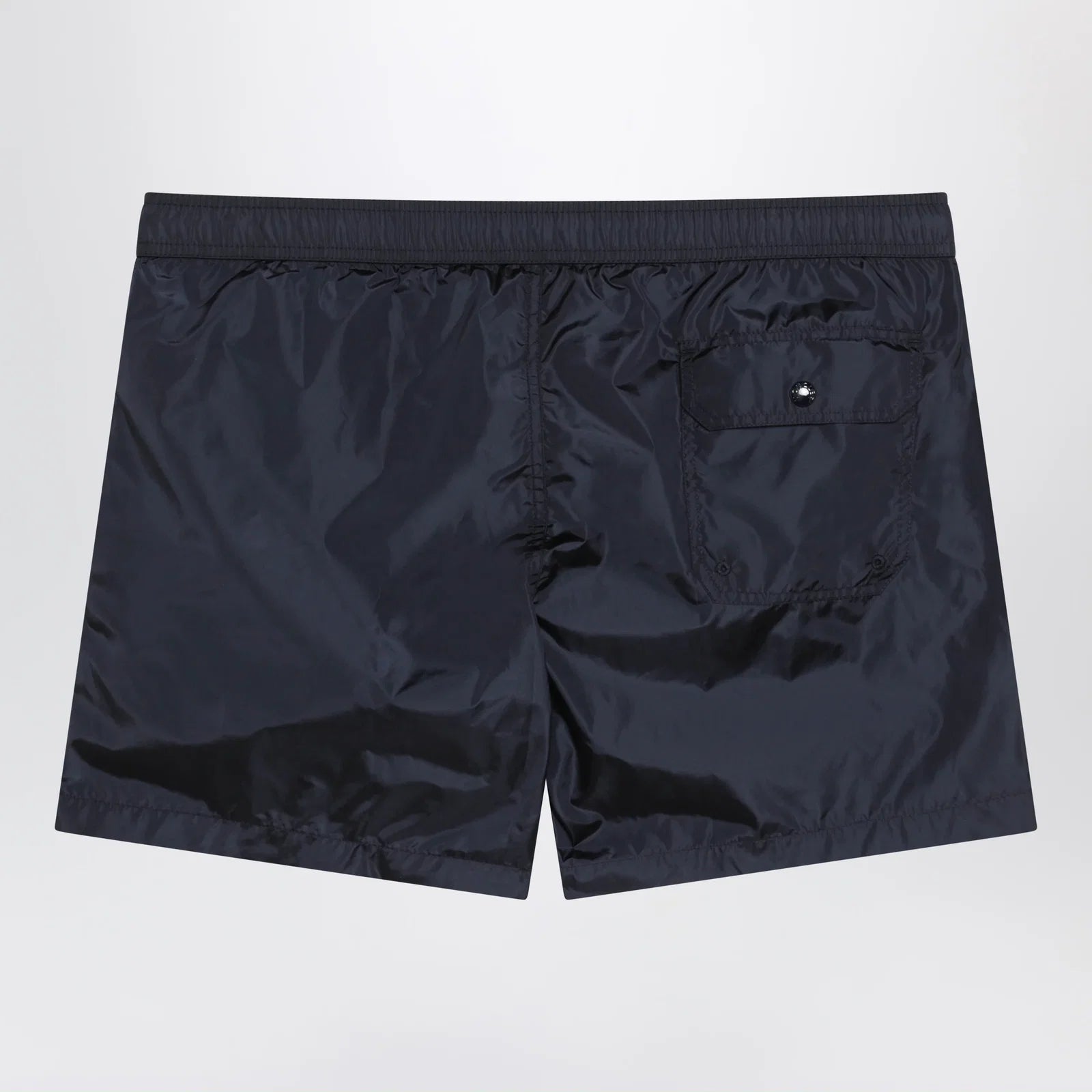 Moncler Navy blue swim shorts with logo patch
