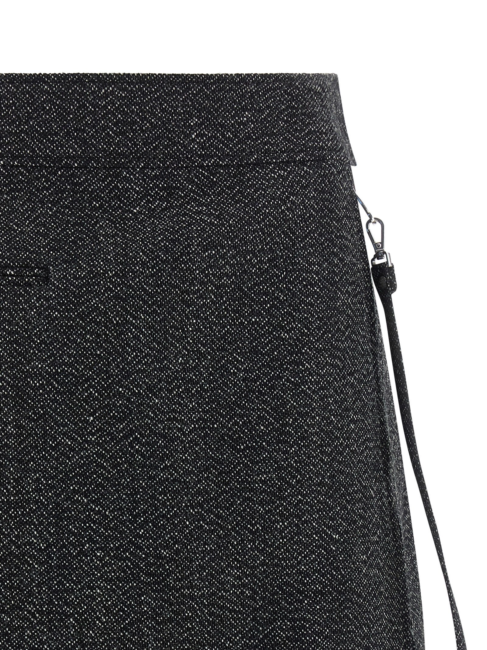 Courreges Zipped Caviar Mini Skirt