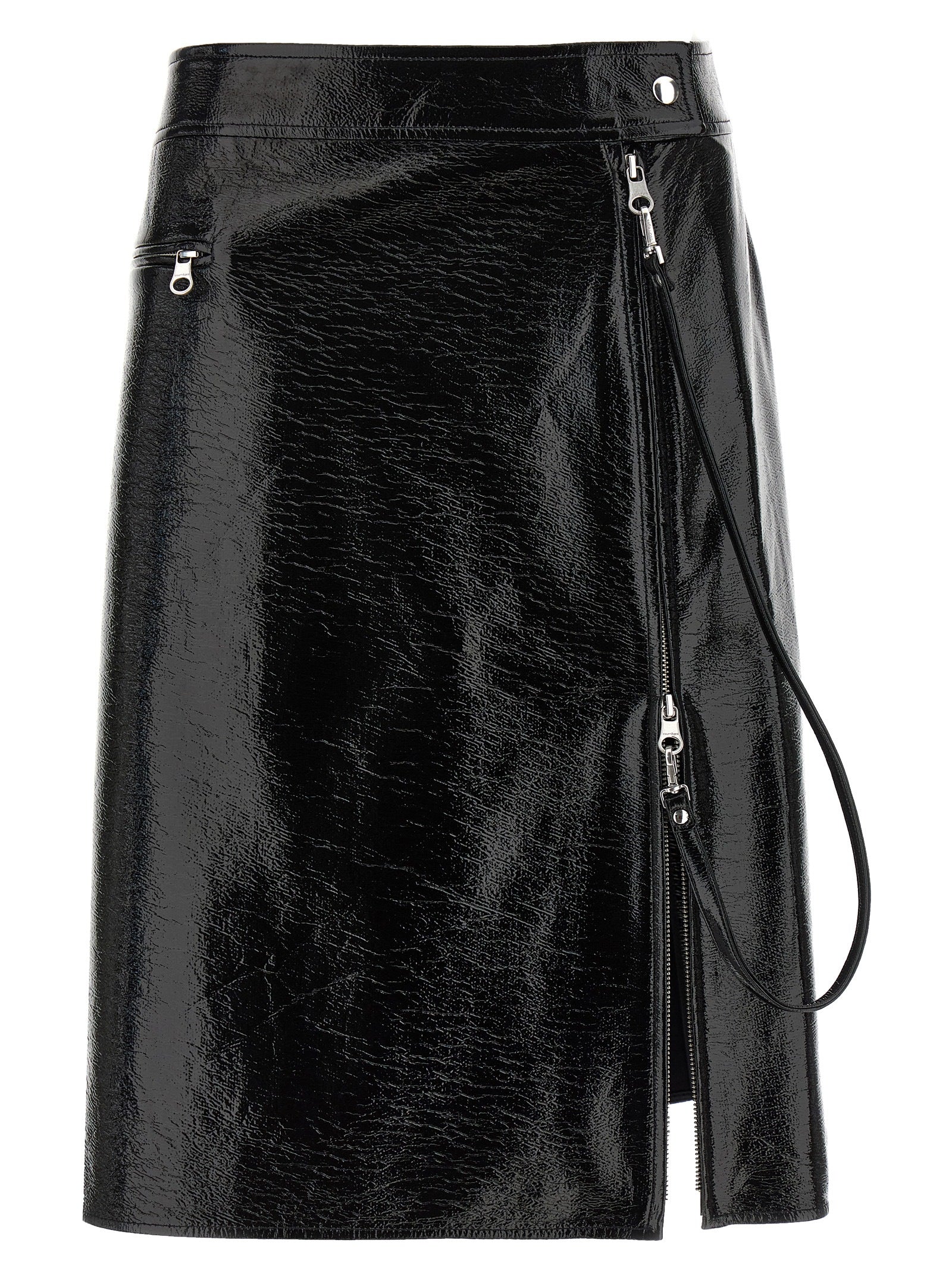 Courreges Zipped Vinyl Skirt