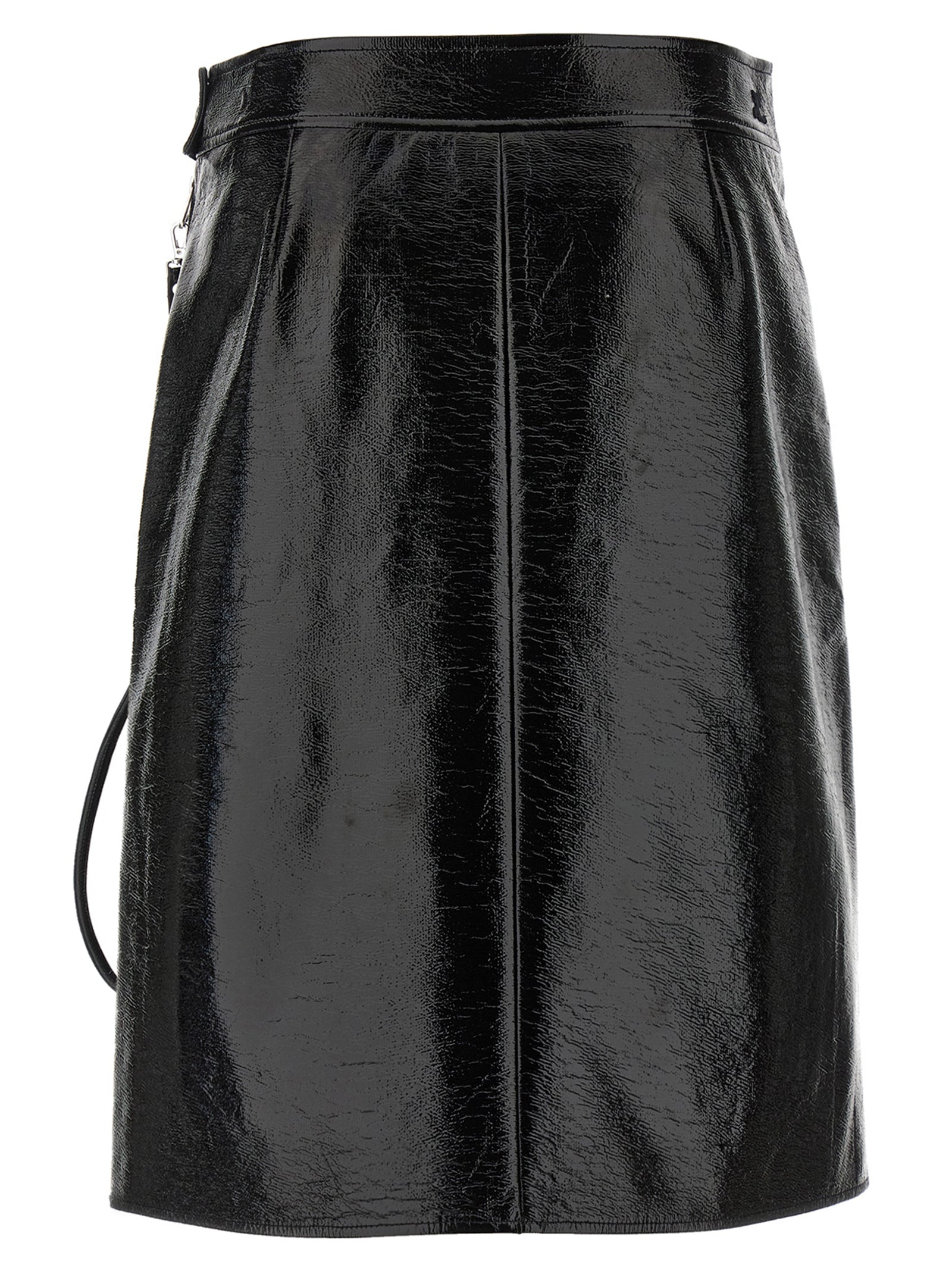 Courreges Zipped Vinyl Skirt